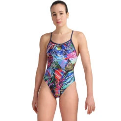 Arena - Allover Lace Back Ladies Swimsuit - Navy/Multi