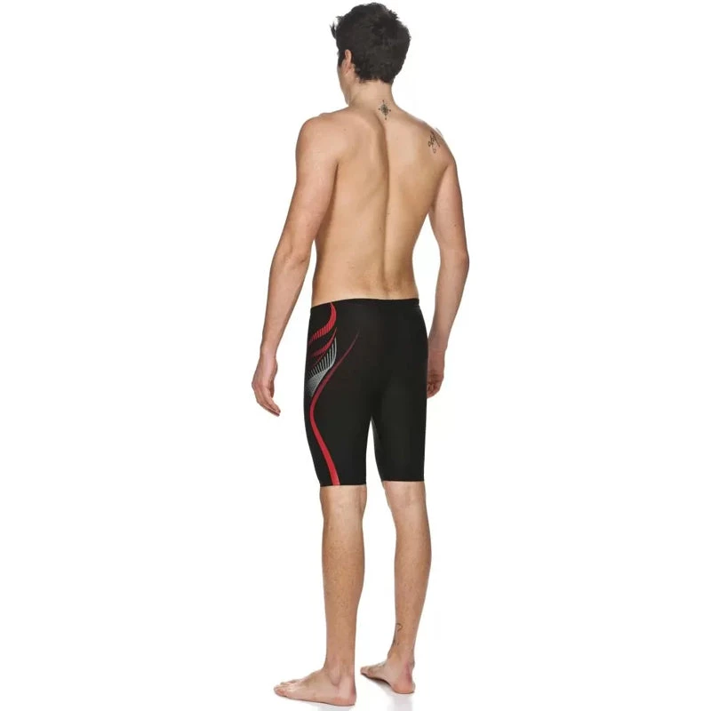 Arena - Flow Mens Jammers - Black/Red - Image 2