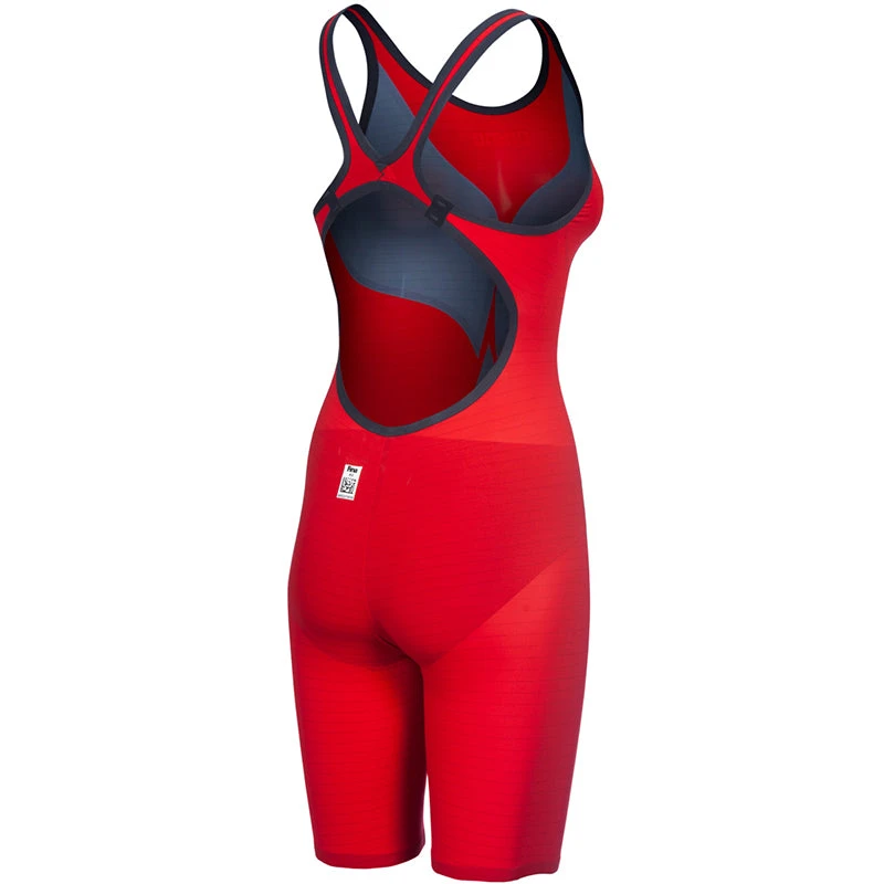 Arena - Women's Powerskin Carbon-AIR² Open Back - Red/Blue - Image 11
