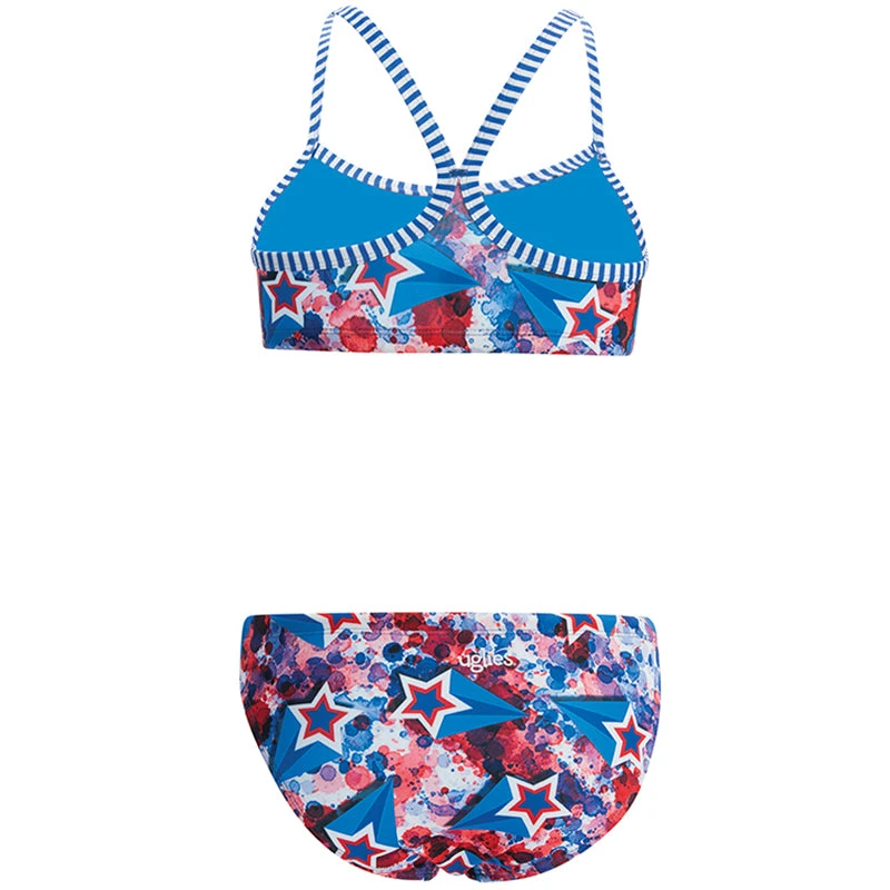 Dolfin Uglies - Liberty Two-Piece Workout Bikini Set (Red/White/Blue) - Image 3
