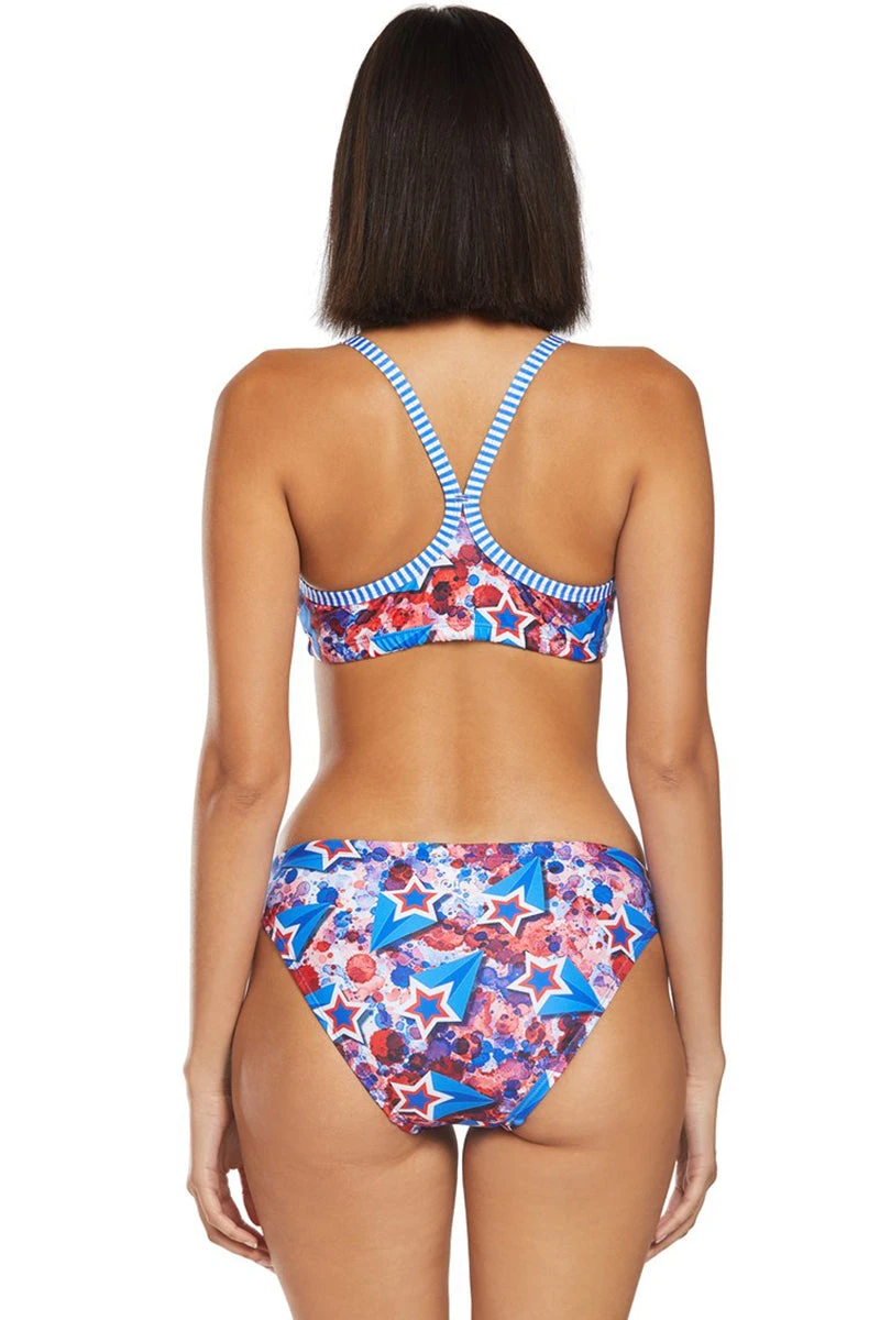 Dolfin Uglies - Liberty Two-Piece Workout Bikini Set (Red/White/Blue) - Image 6