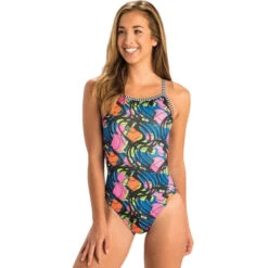 Dolfin Uglies - Party Gras V-2 Back One Piece Swimsuit