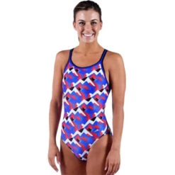 Dolfin - XtraSleek Eco Denali DBX Back Swimsuit - Red/White/Blue