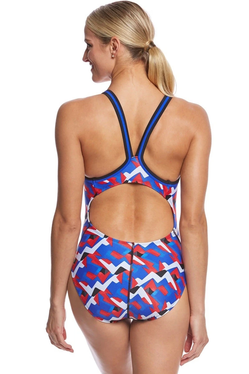 Dolfin - XtraSleek Eco Denali DBX Back Swimsuit - Red/White/Blue - Image 7