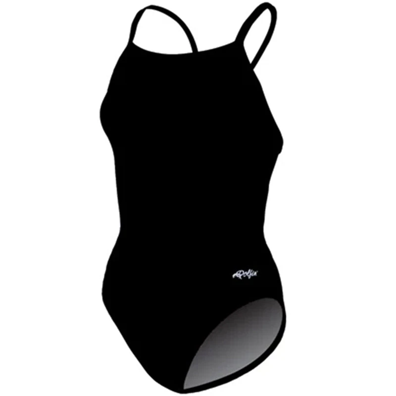 Dolfin - XtraSleek Team Solid Black V-2 Back One Piece Swimsuit - Image 3