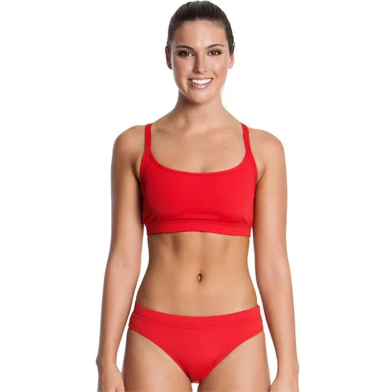 Funkita - Still Red - Ladies Sports Bikini Top - Image 3