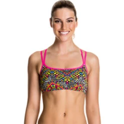 Funkita - Wild Fire - Ladies Bikini Criss Cross Top
