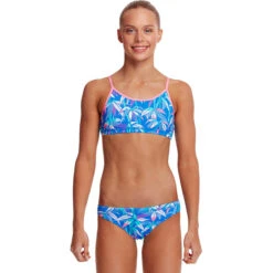 Funkita - BooBam Blue - Girls Racerback Two Piece