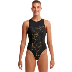 Funkita - Cracked Gold - Ladies Hi Flyer One Piece