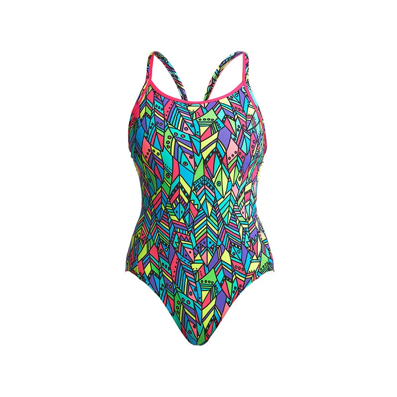 Funkita - Feather Fiesta - Ladies Diamond Back One Piece - Image 2