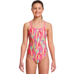 Funkita - Feather Flock - Girls Eco Single Strap One Piece