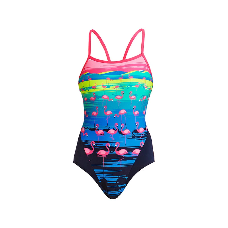 Funkita - Flamingo Flood - Ladies Single Strap One Piece - Image 2