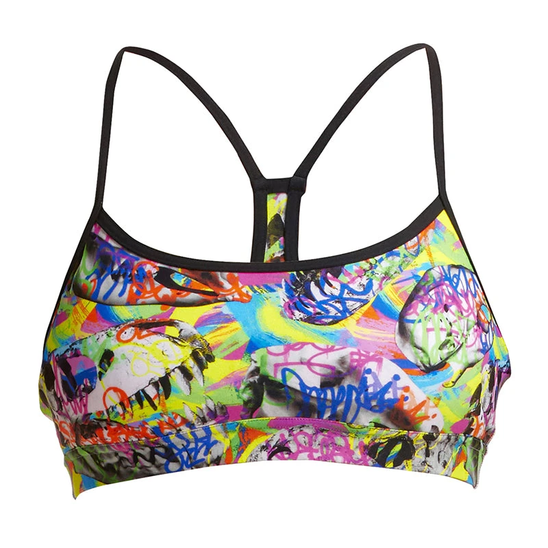 Funkita - Fossil Fuel - Ladies Swim Crop Top - Image 2