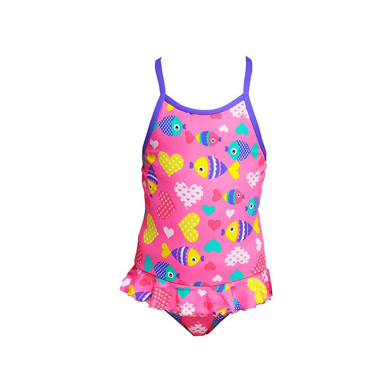 Funkita - Lolly Fish - Toddler Girl's Belted Frill One Piece - Image 2