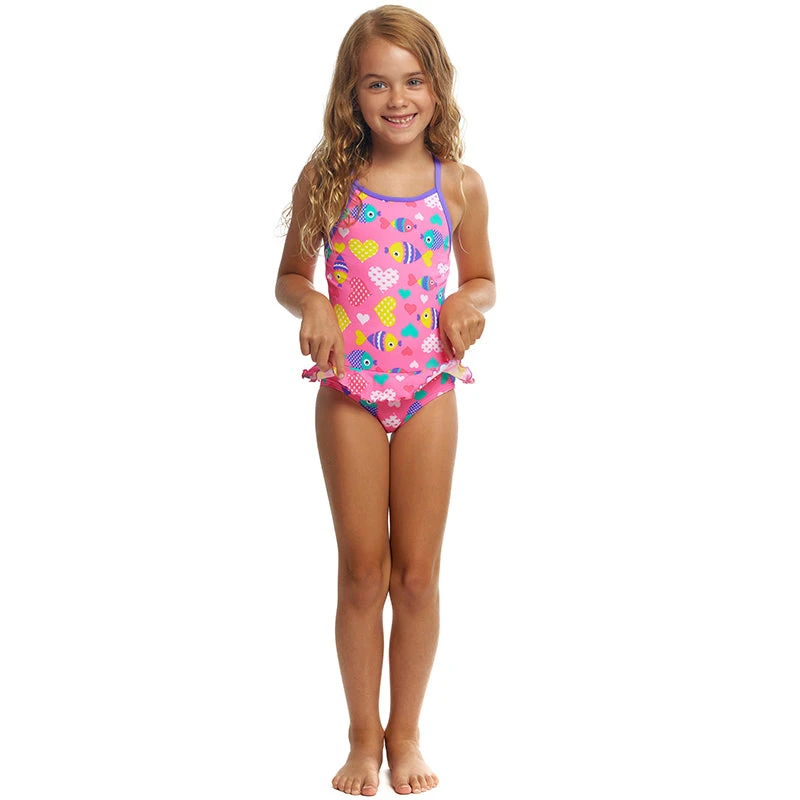 Funkita - Lolly Fish - Toddler Girl's Belted Frill One Piece - Image 5