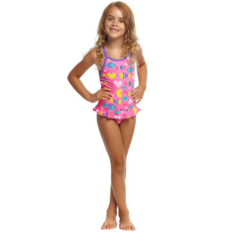 Funkita - Lolly Fish - Toddler Girl's Belted Frill One Piece - Image 6