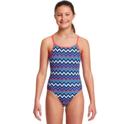 Funkita - Nautical Mile - Girls Diamond Back One Piece