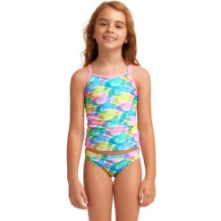 Funkita - Pastel Porpie - Toddler Girls Eco Swim Steady Tankini & Brief
