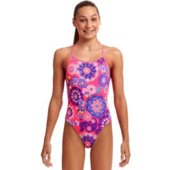 Funkita - Pink Petal - Girls Diamond Back One Piece