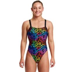 Funkita - Rainbow Web - Ladies Brace Free One Piece