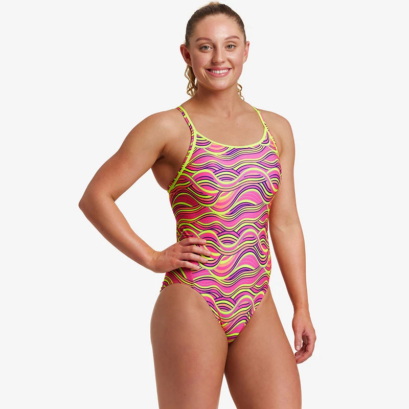 Funkita - Swerve Up - Ladies Eco Diamond Back One Piece - Image 5