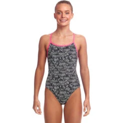 Funkita - Zebra Crossing - Girls Eco Single Strap One Piece