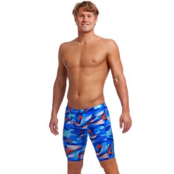 Funky Trunks - Battle Blue - Mens Training Jammers