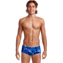 Funky Trunks - Blue Bars - Mens Classic Trunks