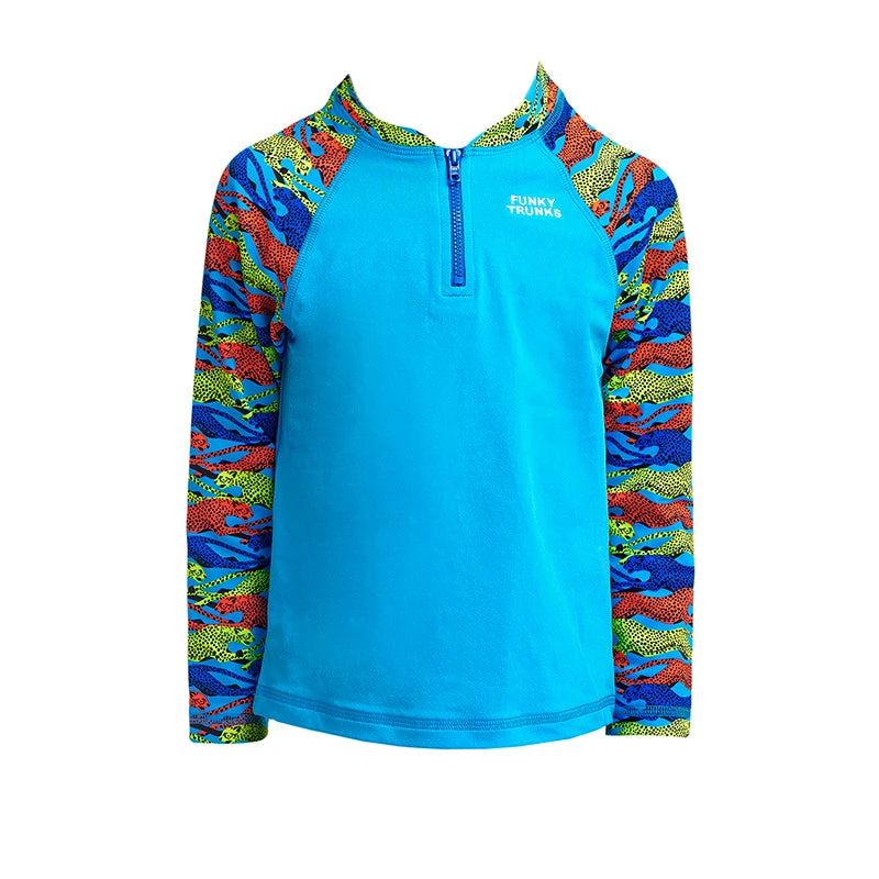 Funky Trunks - No Cheating - Toddler Boys Eco Zippy Rash Vest - Image 2