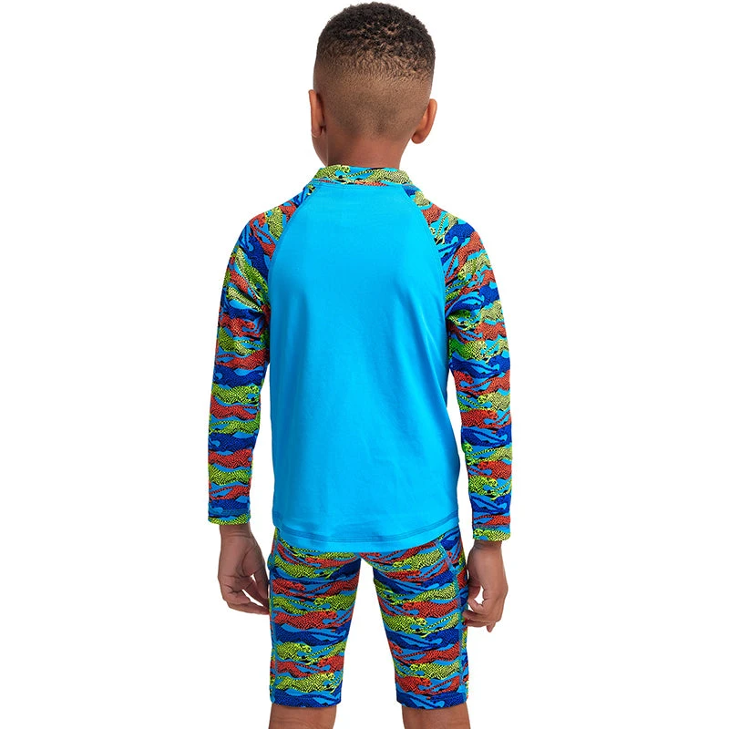 Funky Trunks - No Cheating - Toddler Boys Eco Zippy Rash Vest - Image 3