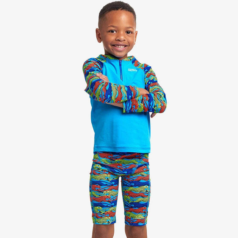 Funky Trunks - No Cheating - Toddler Boys Eco Zippy Rash Vest - Image 4