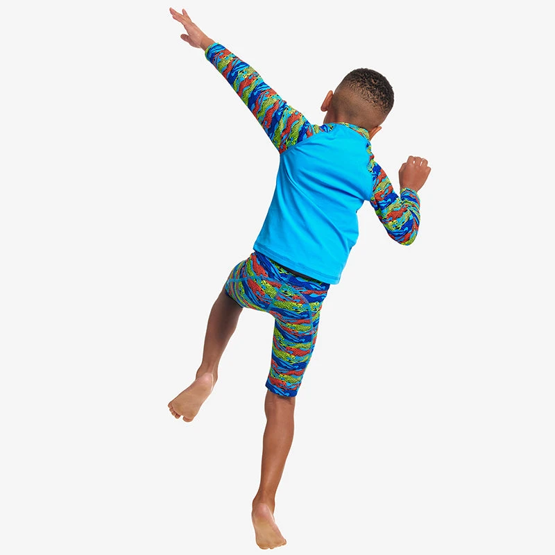 Funky Trunks - No Cheating - Toddler Boys Eco Zippy Rash Vest - Image 5