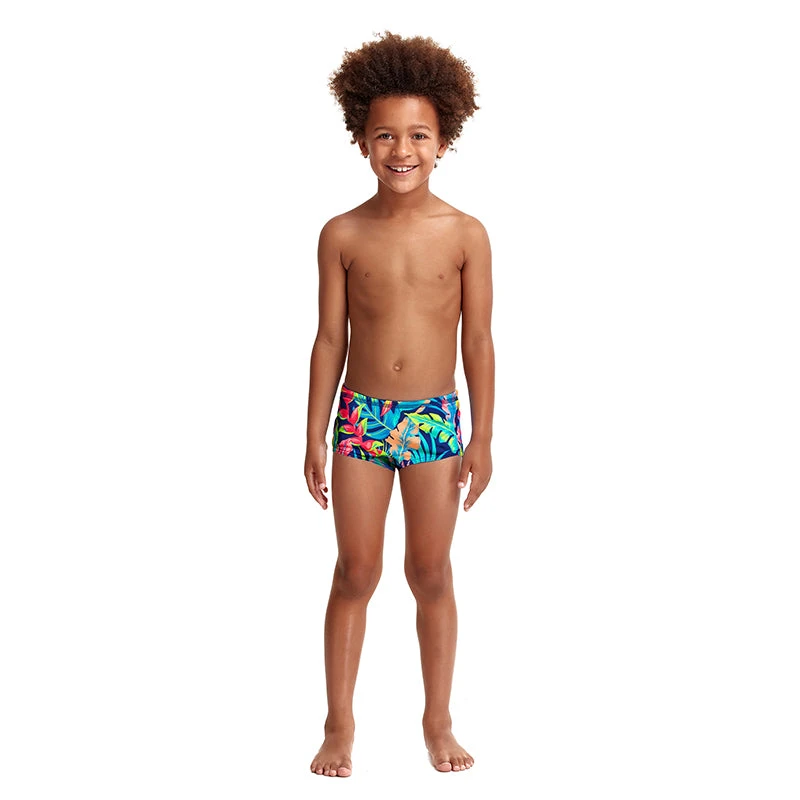 Funky Trunks - Palm Off - Toddler Boys Eco Printed Trunks - Image 4