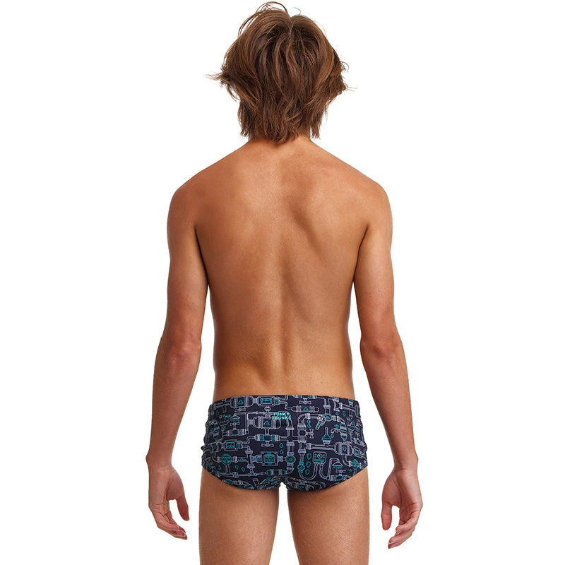 Funky Trunks - Pooped - Boys Eco Sidewinder Trunks - Image 3