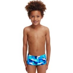 Funky Trunks - White Pointer - Toddler Boys Printed Trunks