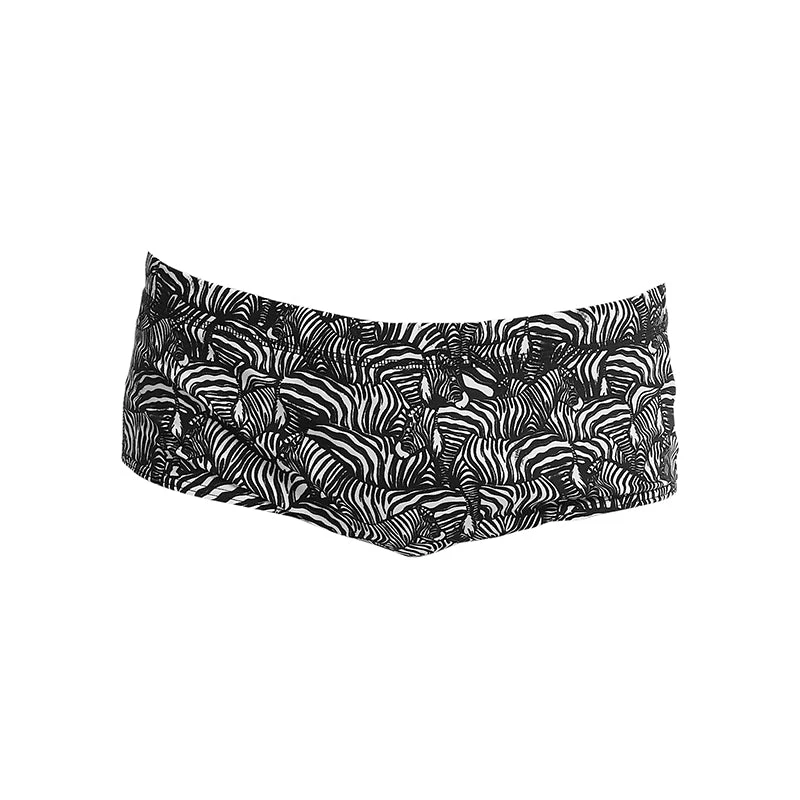 Funky Trunks - Zebra Crossing - Boys Eco Classic Trunks - Image 2