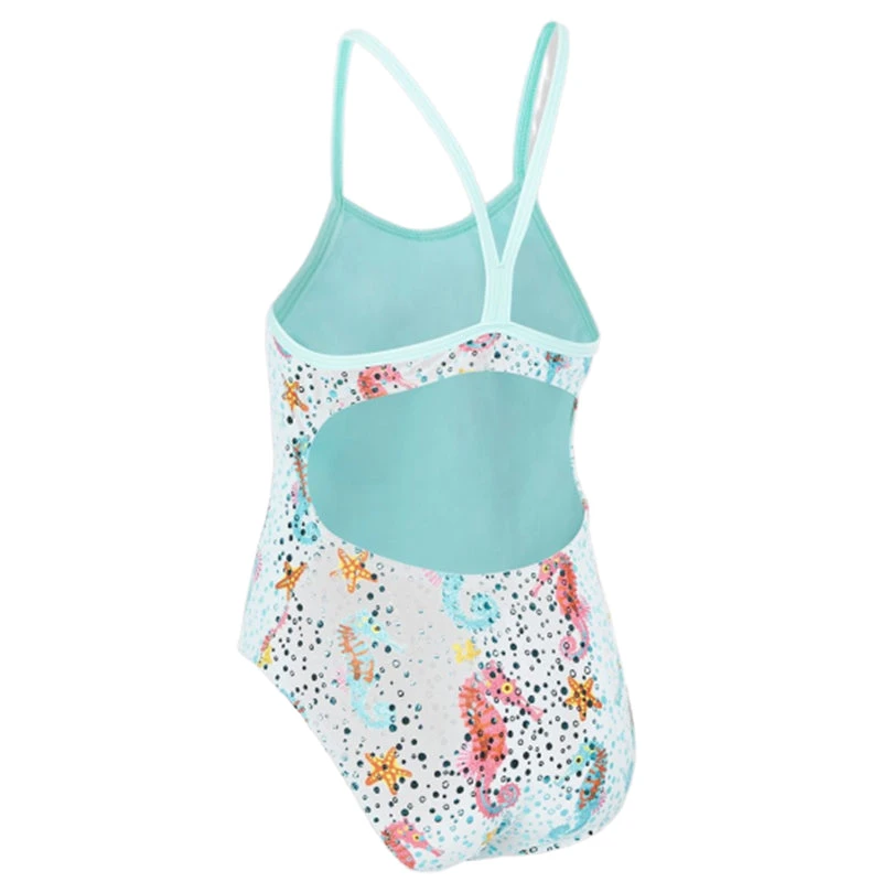 Maru - Bubbles Ecotech Sparkle Fly Back Girls Swimsuit - Aqua - Image 4