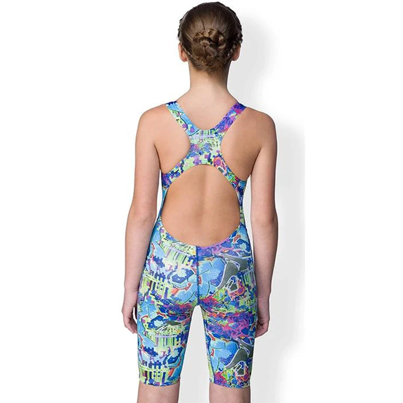 Maru Girls Swimwear - Graffiti Sky Pacer Leg Suit - Image 2