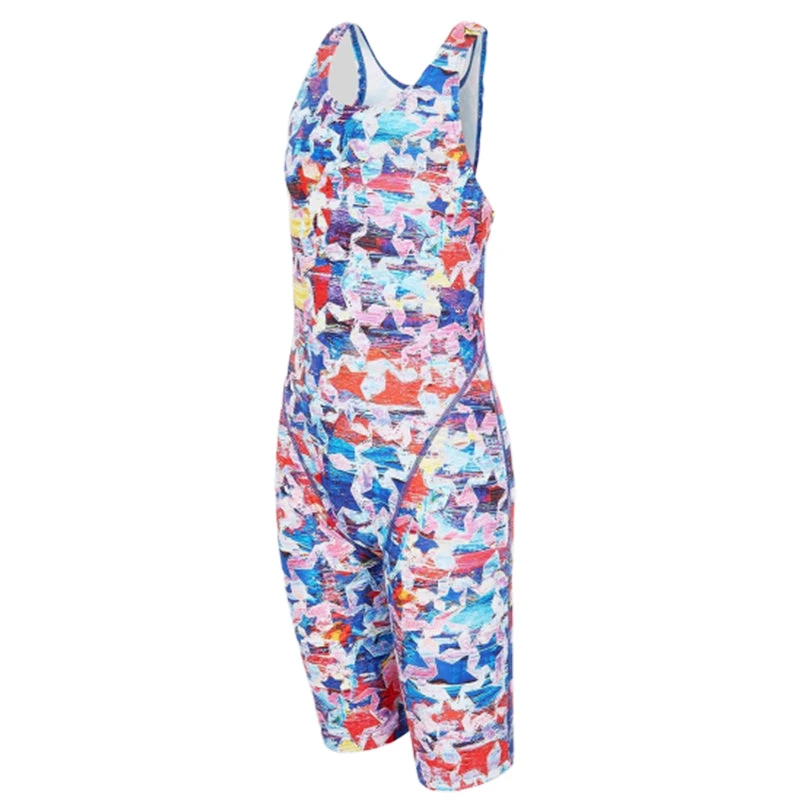 Maru Girls Swimwear - Lucky Star Pacer Legsuit - Blue/Red - Image 3