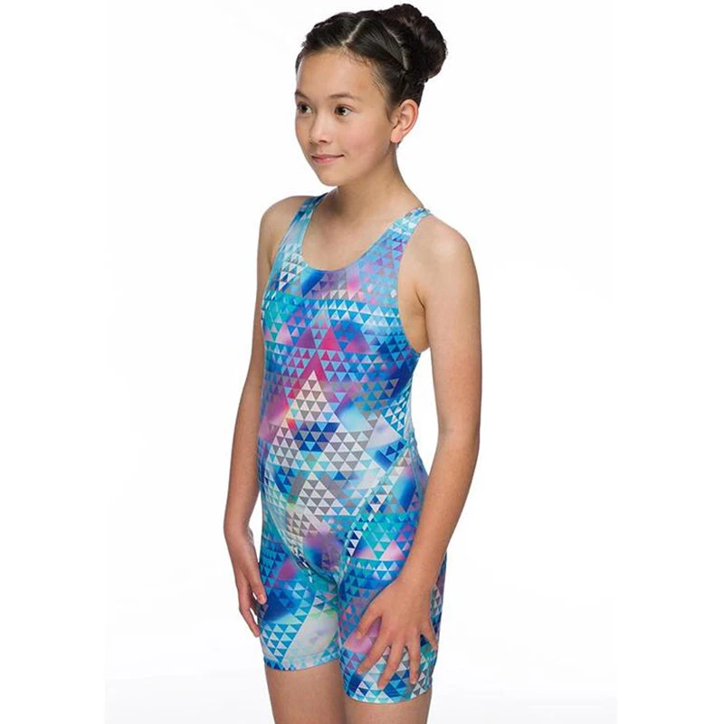 Maru Girls Swimwear - Tri Pacer Shortie Legs Blue - Image 4