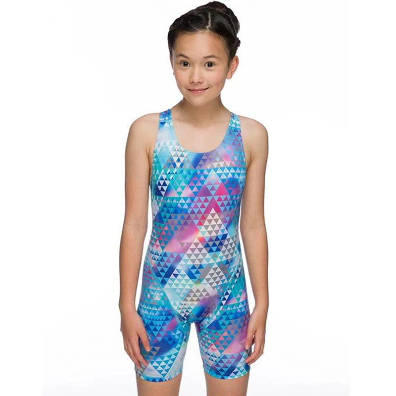 Maru Girls Swimwear - Tri Pacer Shortie Legs Blue - Image 5