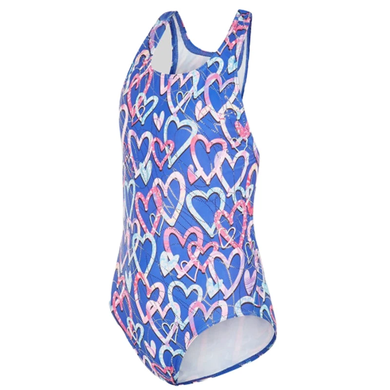 Maru - Valentine Ecotech Sparkle Rave Back Girls Swimsuit - Blue/Pink - Image 3