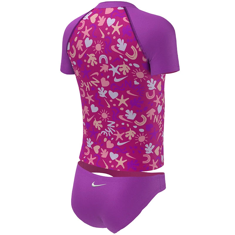 Nike - Fun Forest Short Sleeve Top Bikini Set (Pink Prime) - Image 2