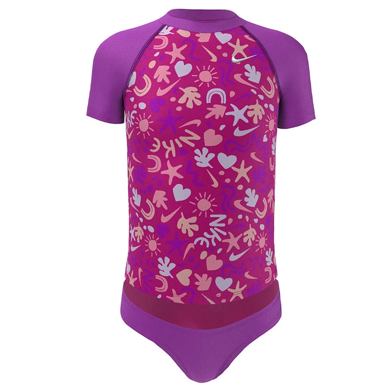 Nike - Fun Forest Short Sleeve Top Bikini Set (Pink Prime) - Image 3