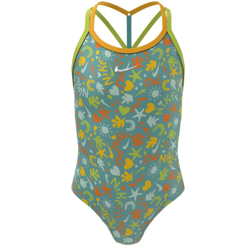 Nike - Girl's Fun Forest T-Crossback One Piece (Washed Teal) - Image 3
