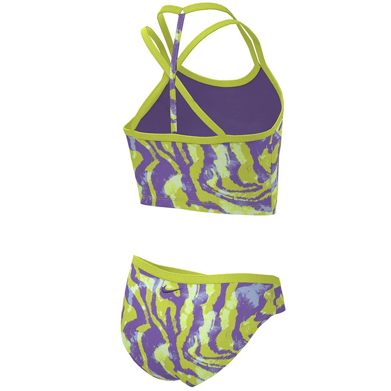 Nike - Girl's Watercolor T-Crossback Midkini Set (Action Grape) - Image 2