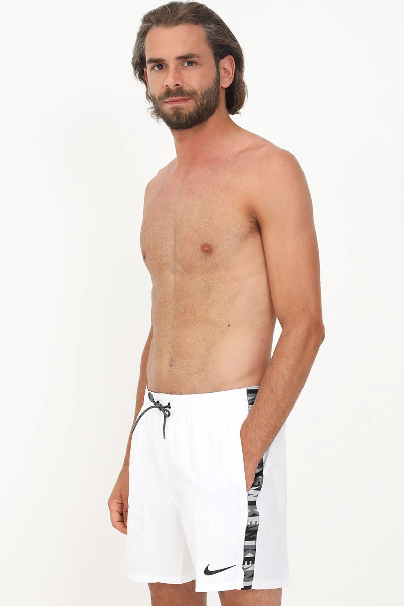 Nike - Logo Tape 5" Volley Short (White) - Image 6