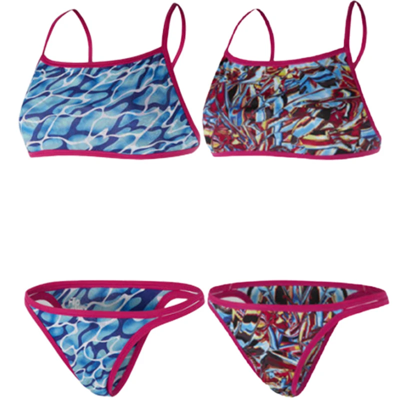 Speedo - Flipturns Flip Reverse Two Piece Swimsuit - Pink/Blue - Image 2