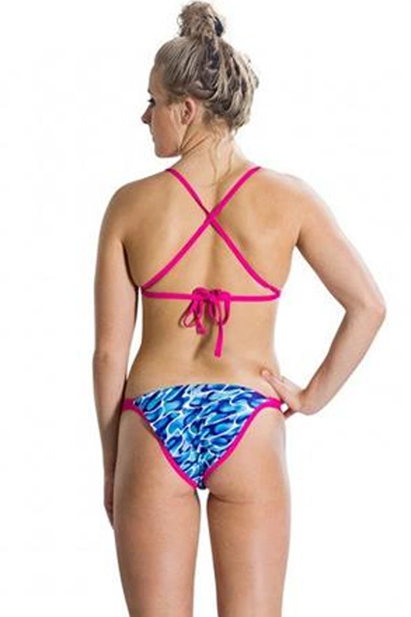 Speedo - Flipturns Flip Reverse Two Piece Swimsuit - Pink/Blue - Image 4