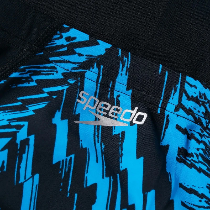 Speedo - Men's Allover V-Cut Jammer - Black/Blue - Image 10